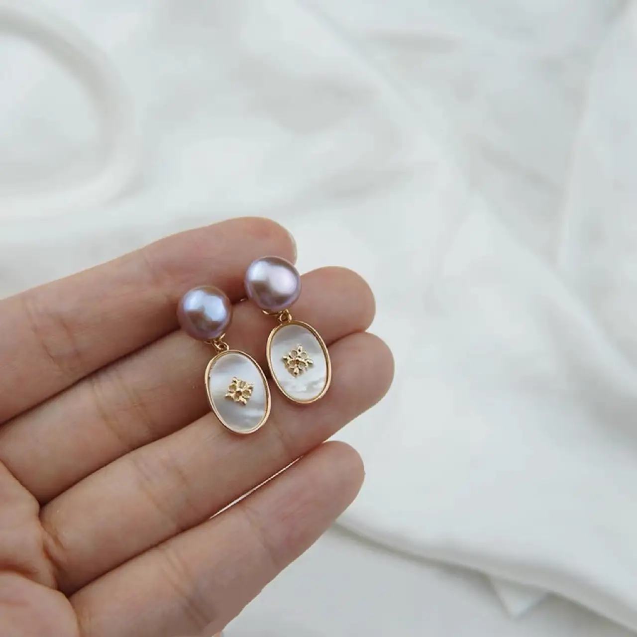 Vintage Pearl Earrings Set for Women