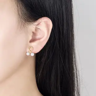 Pearl & Diamond Earrings Wind Net Red Geometric Design — feature 11