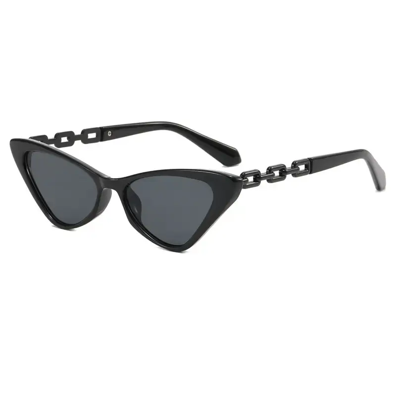 Red Triangle Metal Chain Sunglasses for Men Women