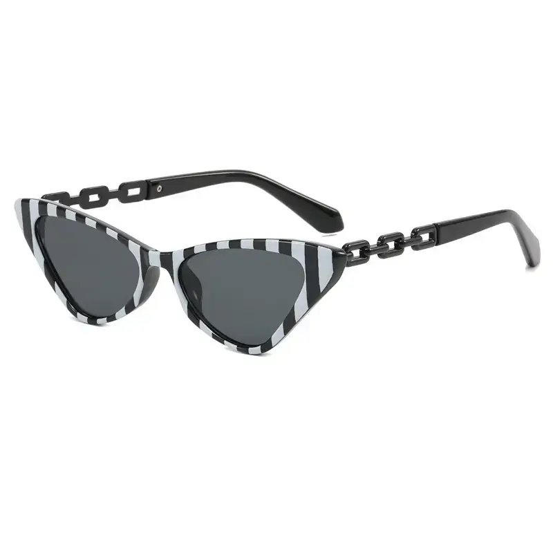Red Triangle Metal Chain Sunglasses for Men Women - Image 2