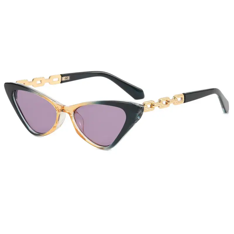 Red Triangle Metal Chain Sunglasses for Men Women - Image 3