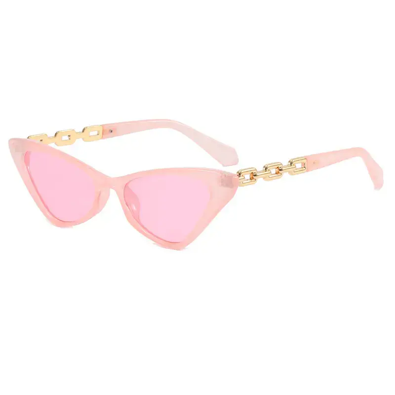Red Triangle Metal Chain Sunglasses for Men Women - Image 4