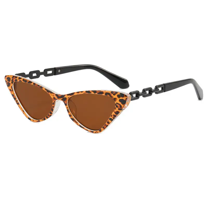 Red Triangle Metal Chain Sunglasses for Men Women - Image 5