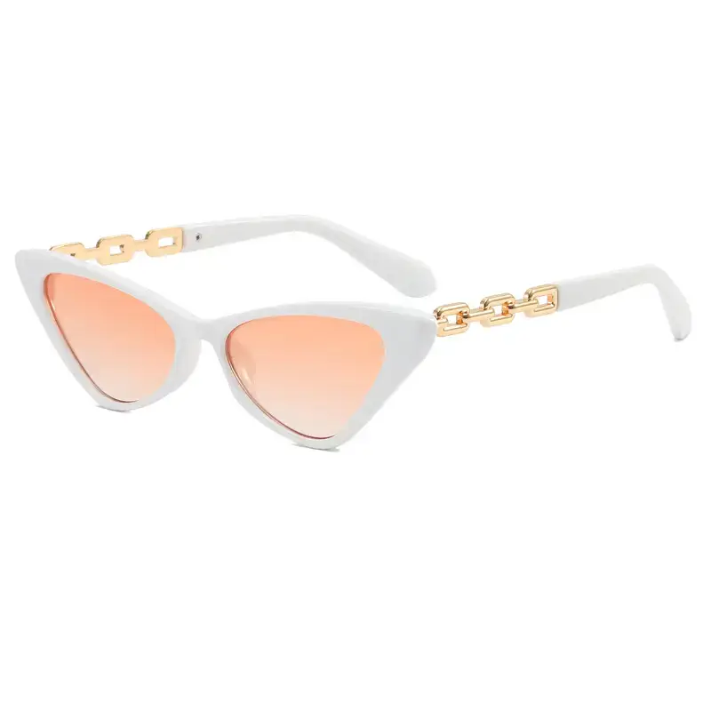 Red Triangle Metal Chain Sunglasses for Men Women - Image 7