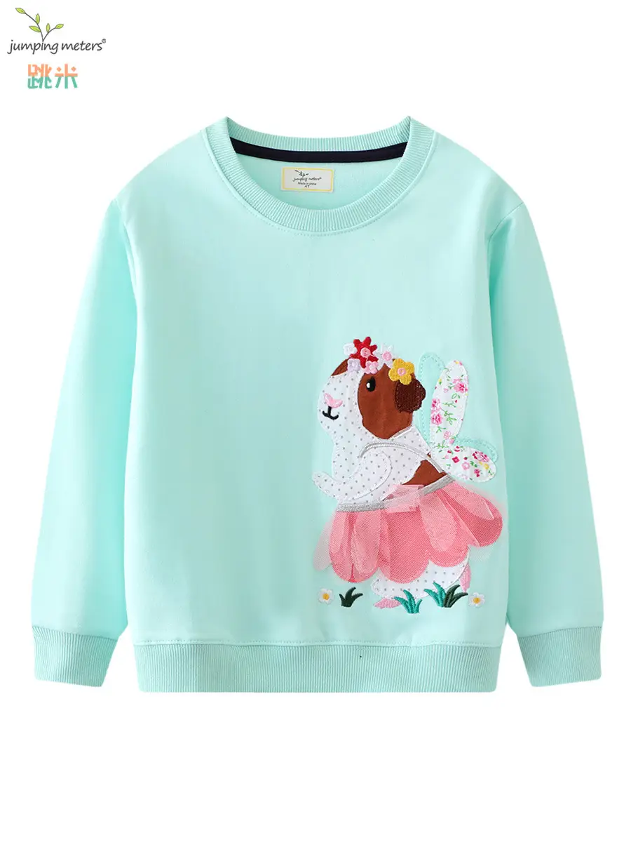 2025 Cotton Girls' Cartoon Sweaters with Flower Print - Image 6