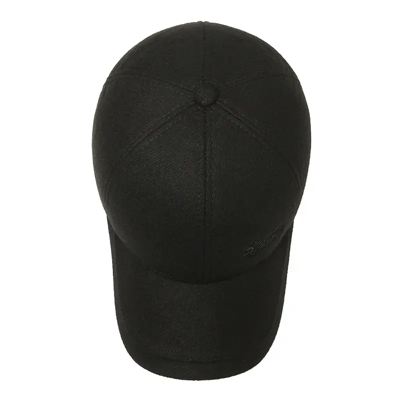 Black Winter Warm Baseball Cap for Men Women