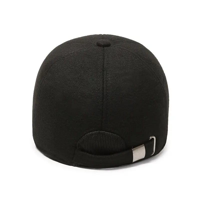 Black Winter Warm Baseball Cap for Men Women