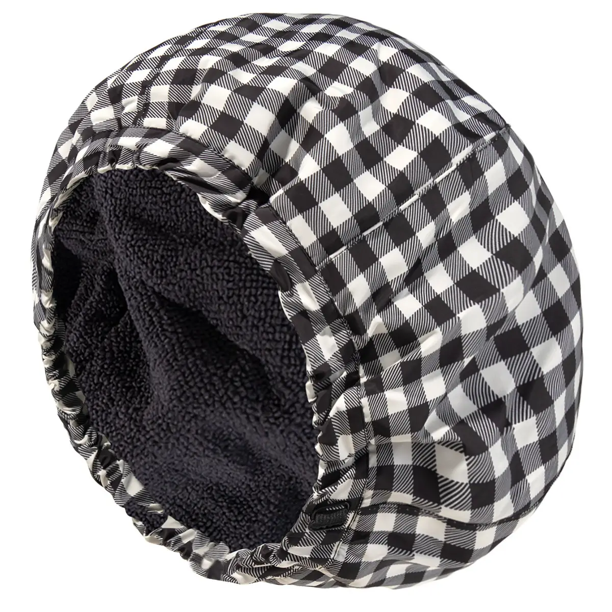 Black Waterproof Dry Hair Hat for Adults - Image 13