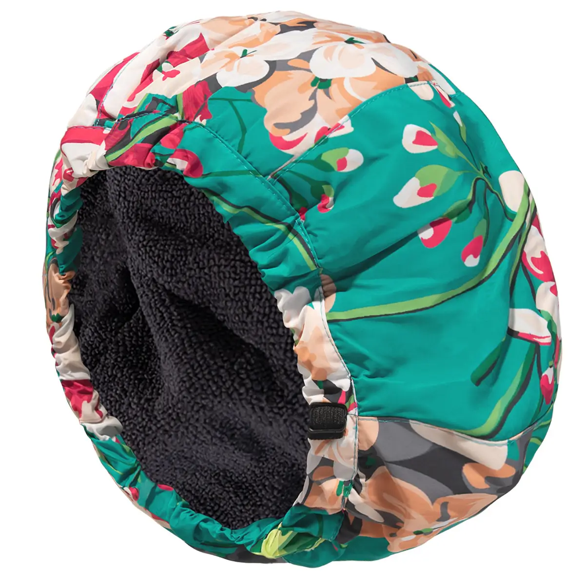 Black Waterproof Dry Hair Hat for Adults - Image 4