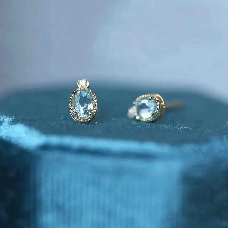 Light Blue Baikal Japanese Style Earrings for Women — feature 4