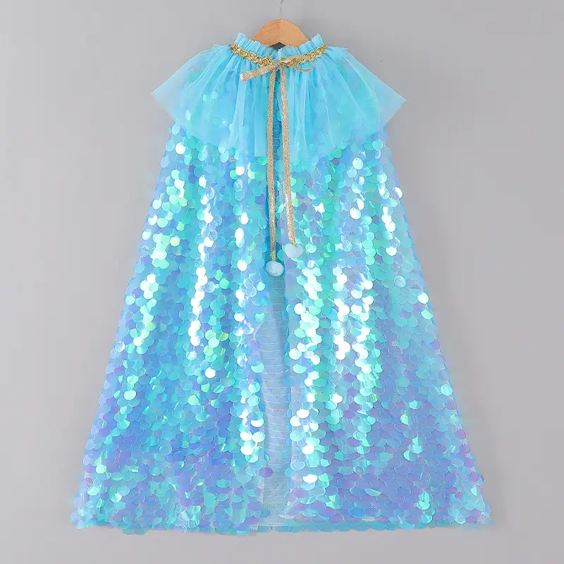 Girls Sequin Hooded Cloak 2025 Autumn Winter Halloween - Image 9