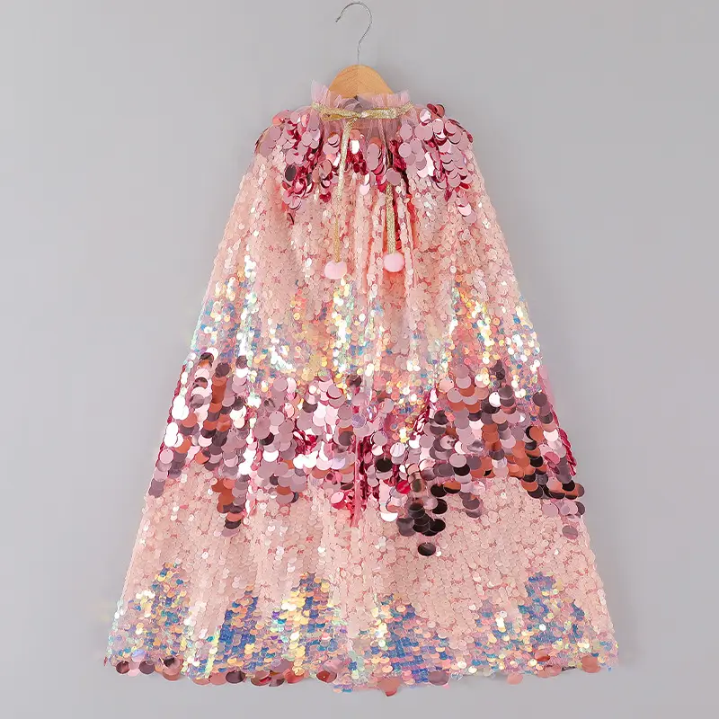 Girls Sequin Hooded Cloak 2025 Autumn Winter Halloween - Image 2
