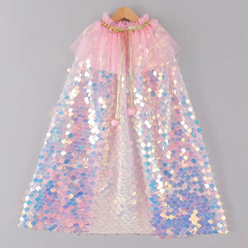 Girls Sequin Hooded Cloak 2025 Autumn Winter Halloween - Image 8