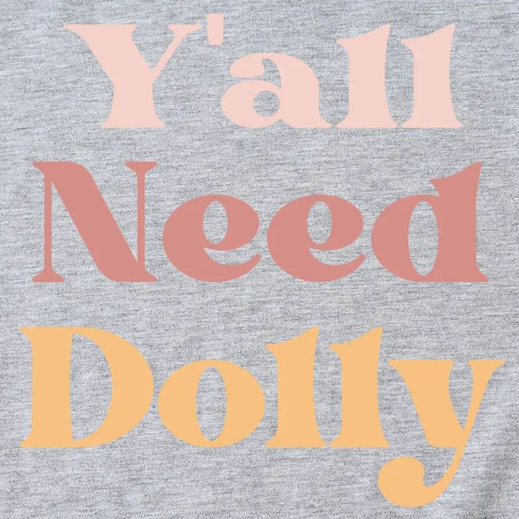 Women Red T-Shirt Y'All Need Dolly Print - Image 26