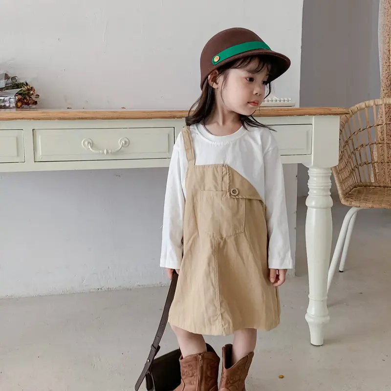 Fake Two-Piece Korean Casual Dress for Girls 2024 - Image 6