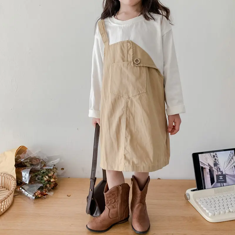 Fake Two-Piece Korean Casual Dress for Girls 2024 — feature 12