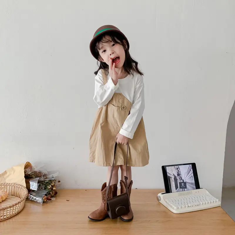 Fake Two-Piece Korean Casual Dress for Girls 2024 — feature 14
