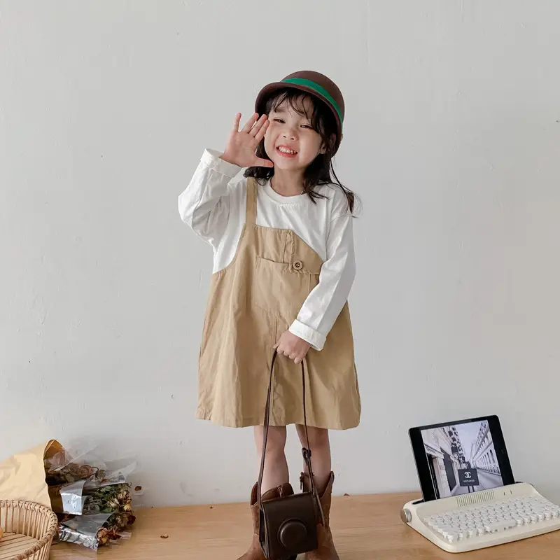 Fake Two-Piece Korean Casual Dress for Girls 2024 — feature 15