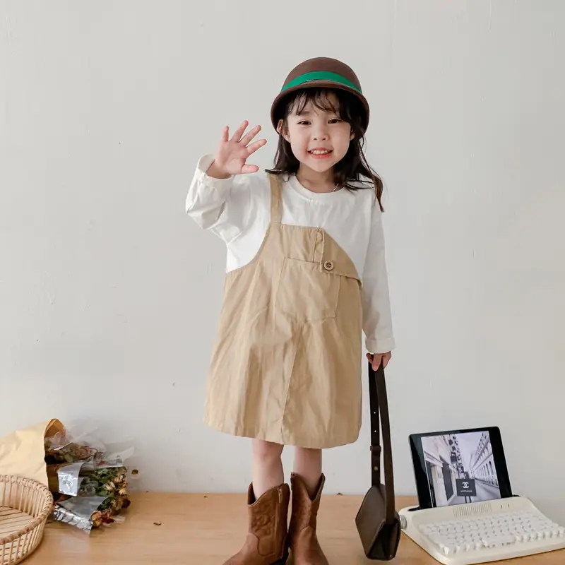 Fake Two-Piece Korean Casual Dress for Girls 2024 — feature 17