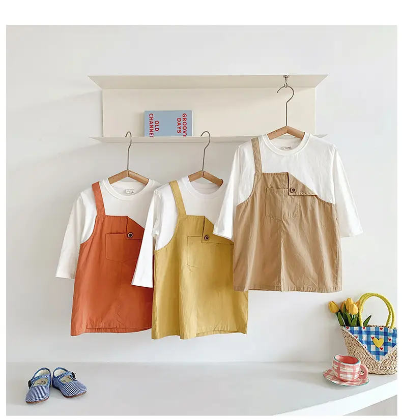Fake Two-Piece Korean Casual Dress for Girls 2024 — feature 23