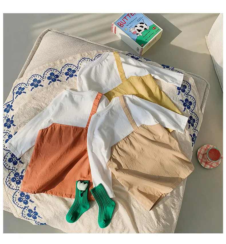Fake Two-Piece Korean Casual Dress for Girls 2024 — feature 25
