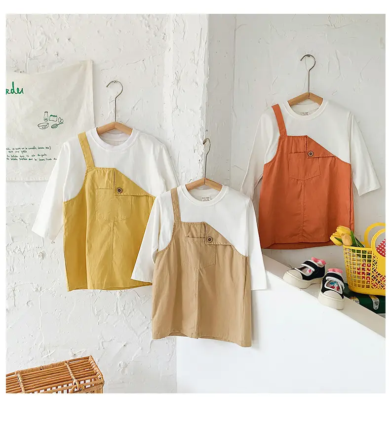Fake Two-Piece Korean Casual Dress for Girls 2024 — feature 30