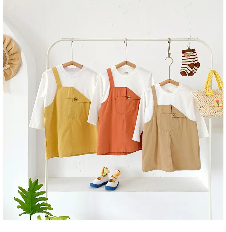 Fake Two-Piece Korean Casual Dress for Girls 2024 — feature 31