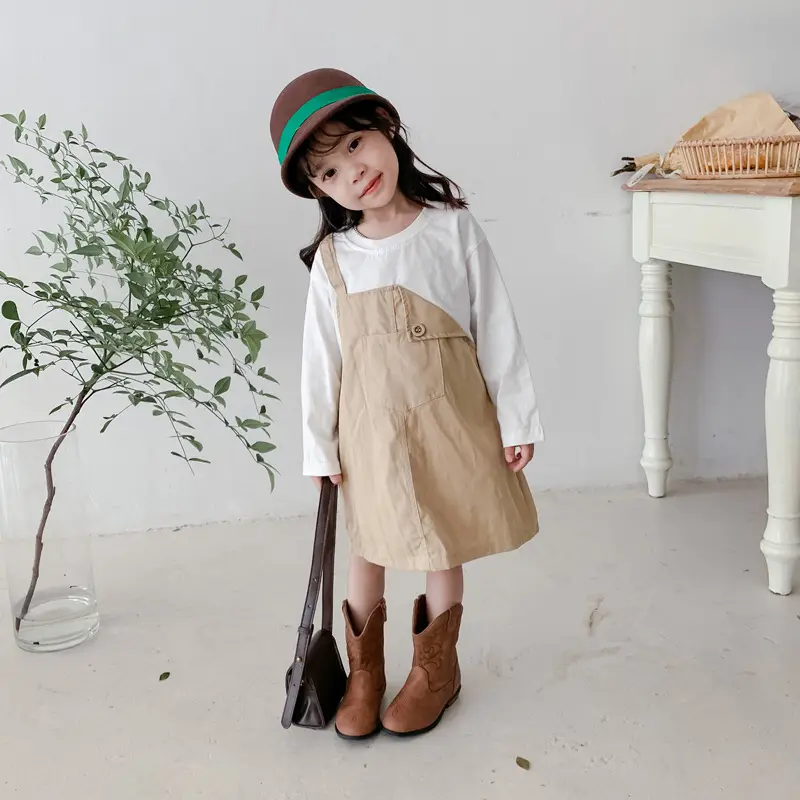 Fake Two-Piece Korean Casual Dress for Girls 2024 — feature 5