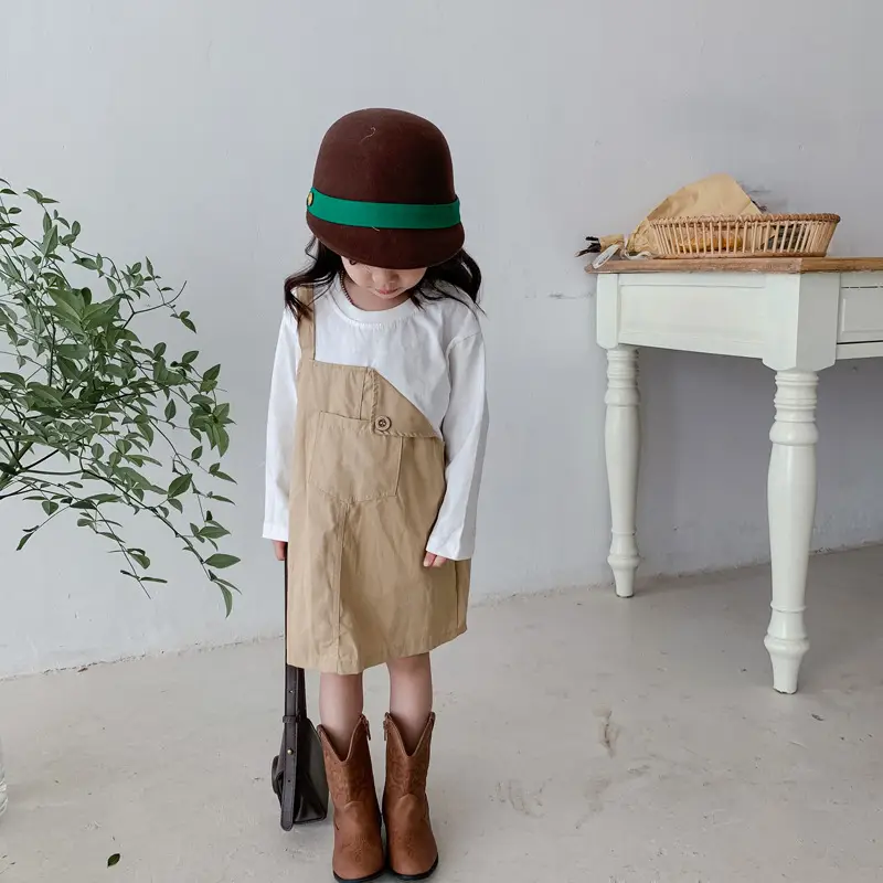 Fake Two-Piece Korean Casual Dress for Girls 2024 — feature 8