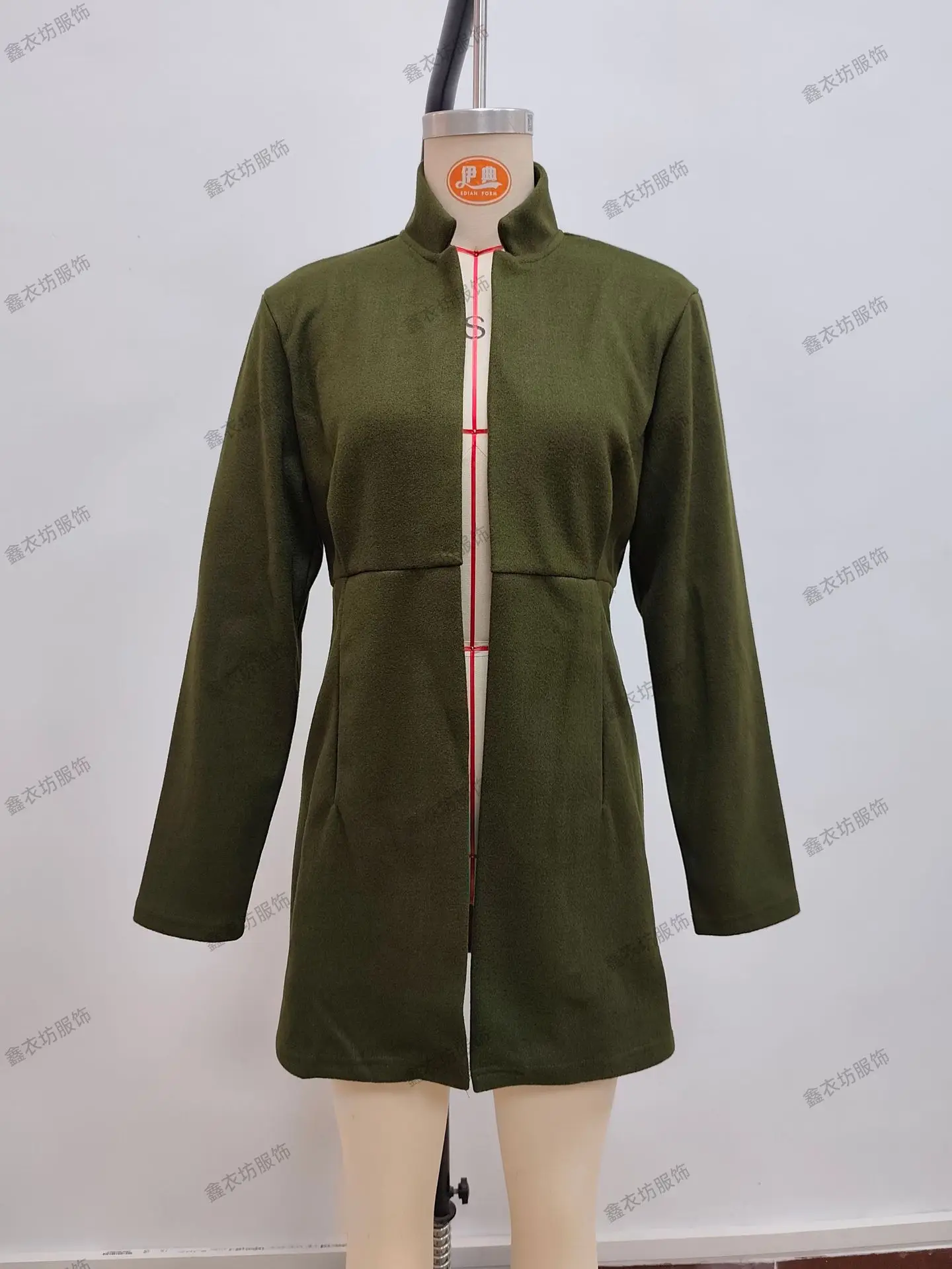 Women Woolen Coat 2025 Autumn Slim Fit Beige — feature 36