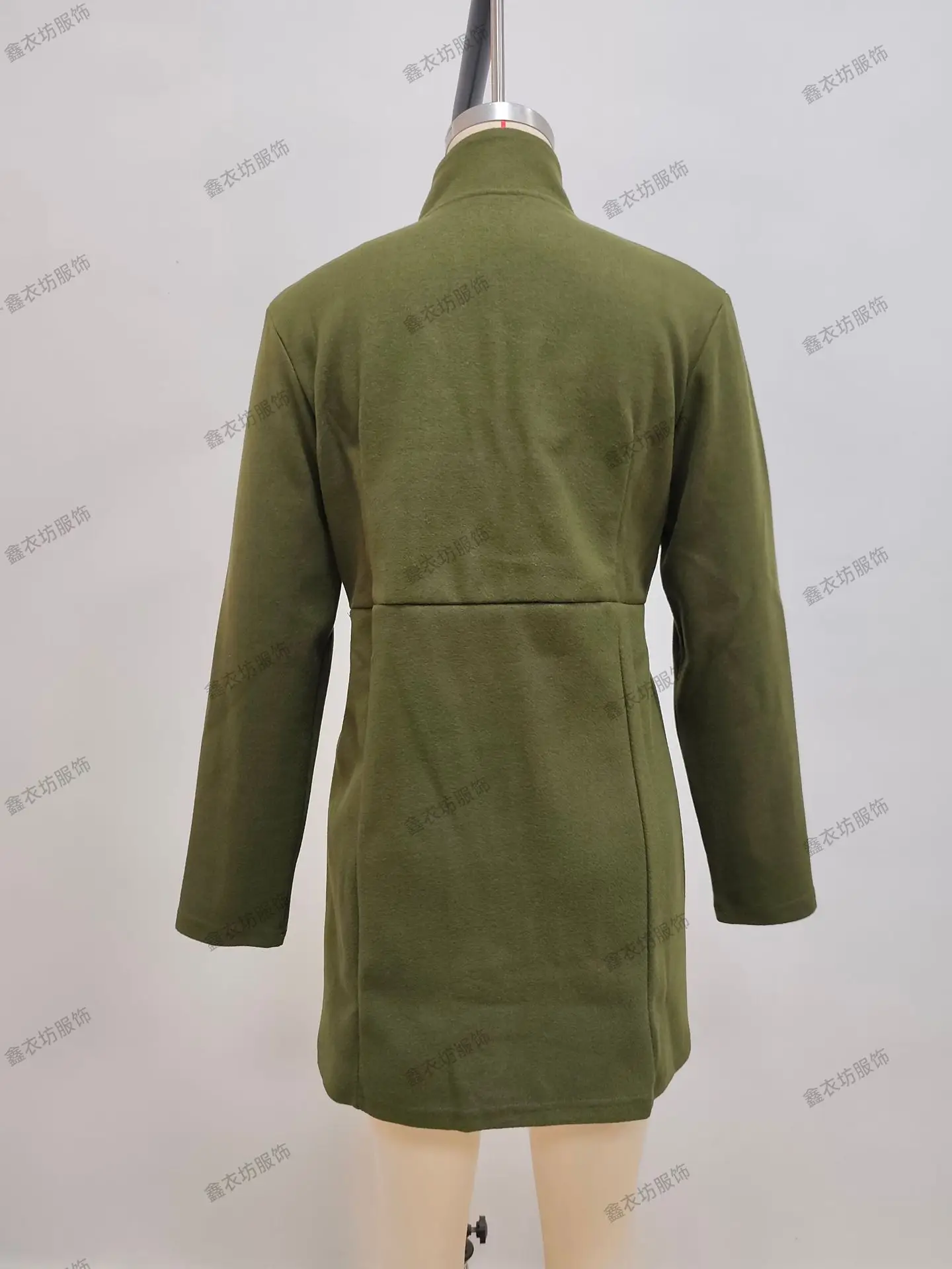 Women Woolen Coat 2025 Autumn Slim Fit Beige — feature 37
