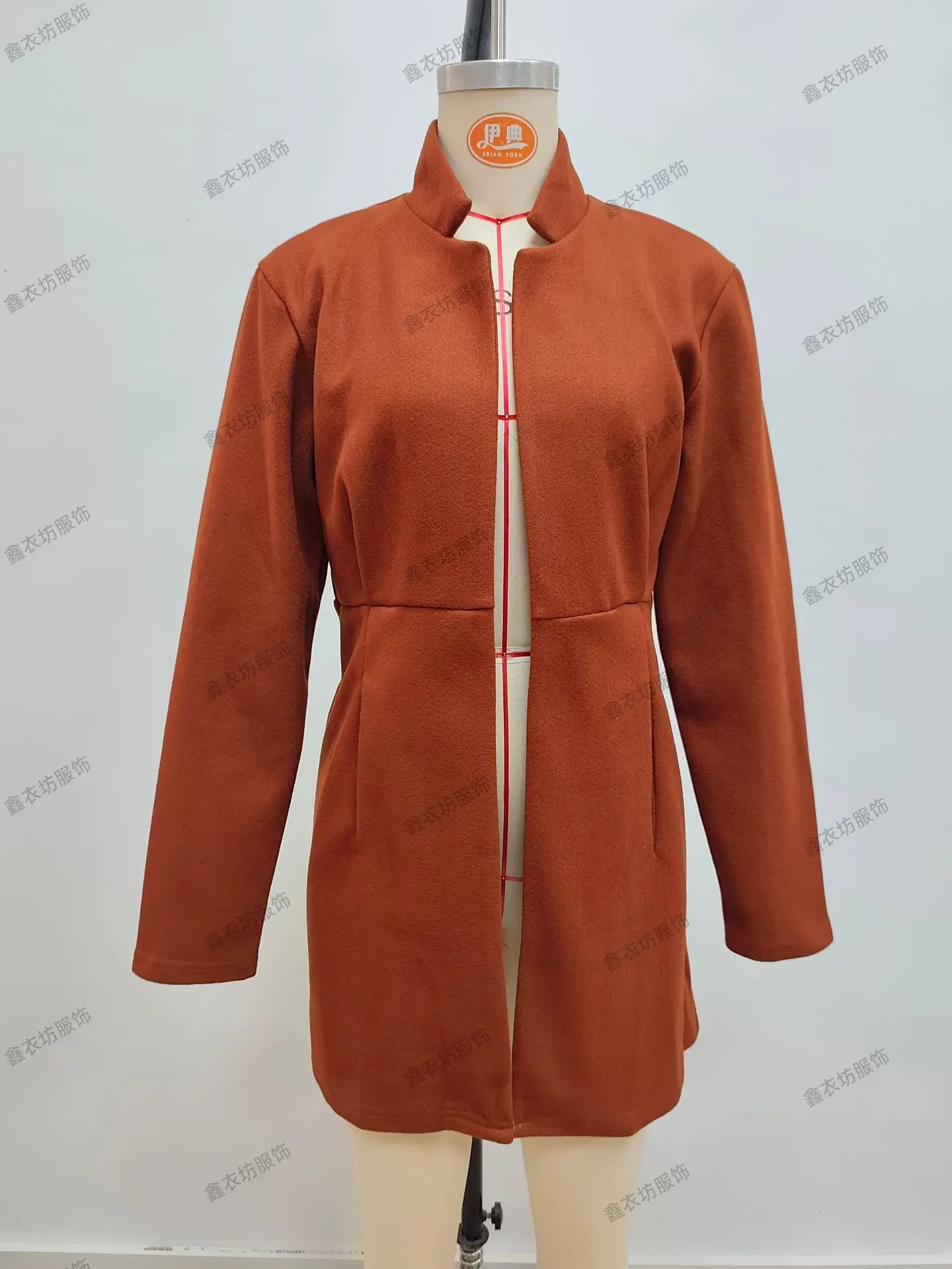 Women Woolen Coat 2025 Autumn Slim Fit Beige — feature 38