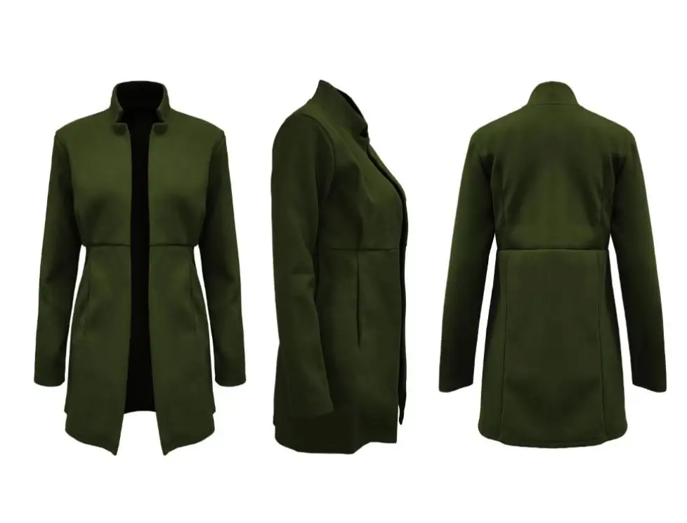 Women Woolen Coat 2025 Autumn Slim Fit Beige — feature 4