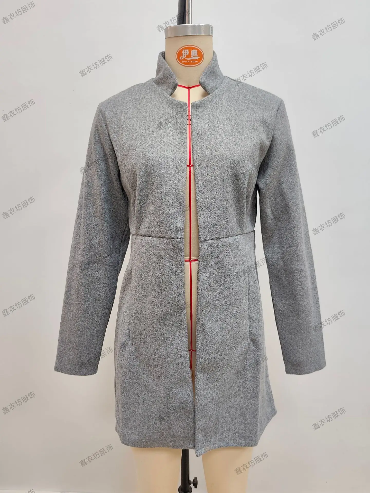 Women Woolen Coat 2025 Autumn Slim Fit Beige — feature 43