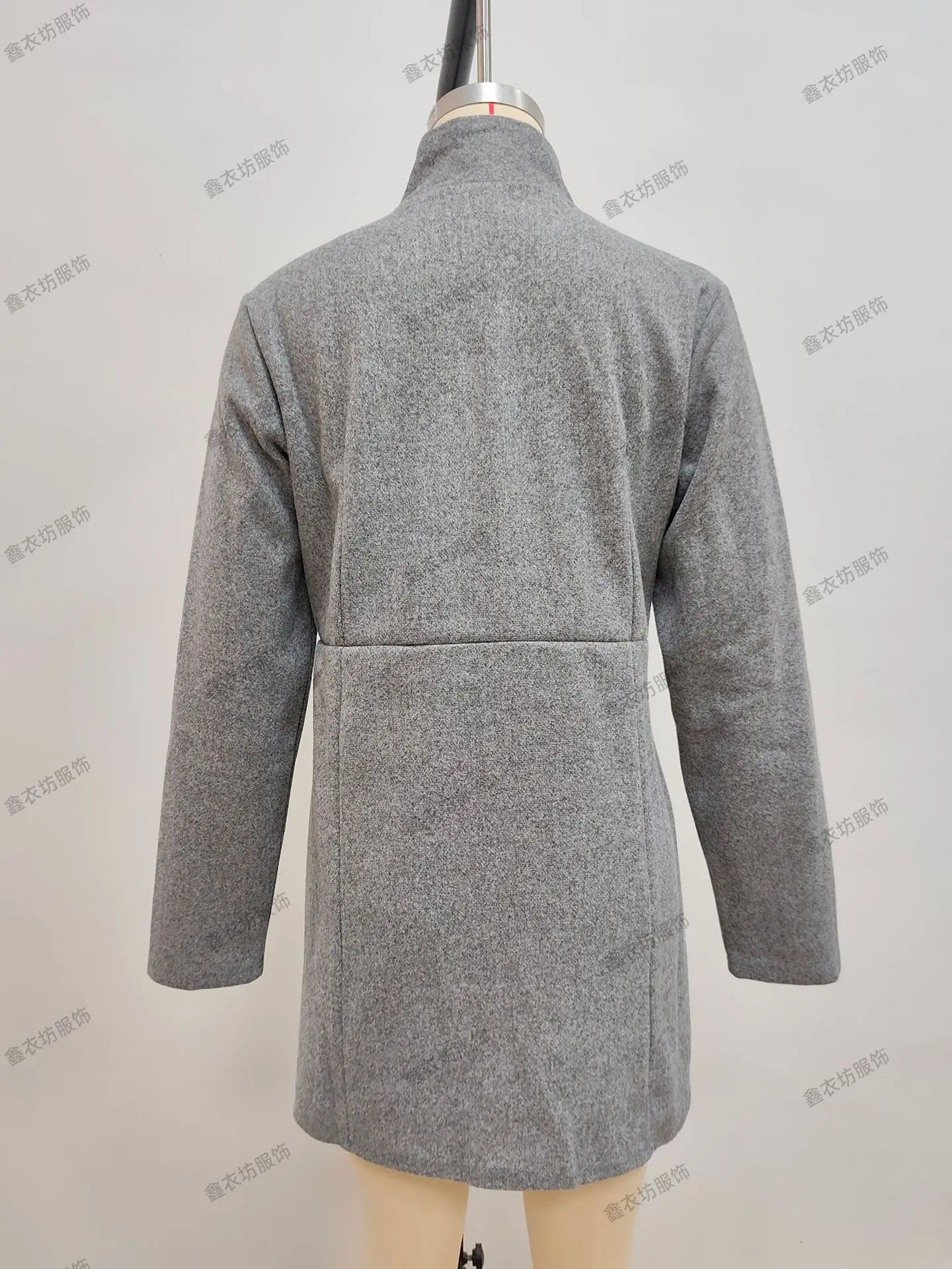 Women Woolen Coat 2025 Autumn Slim Fit Beige — feature 44