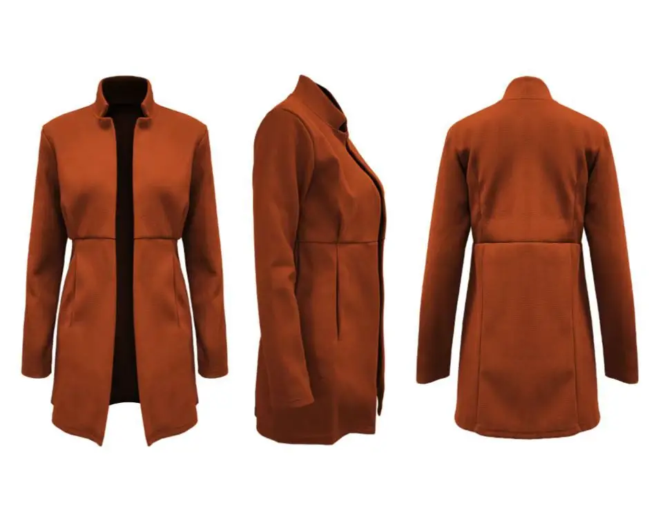 Women Woolen Coat 2025 Autumn Slim Fit Beige — feature 6