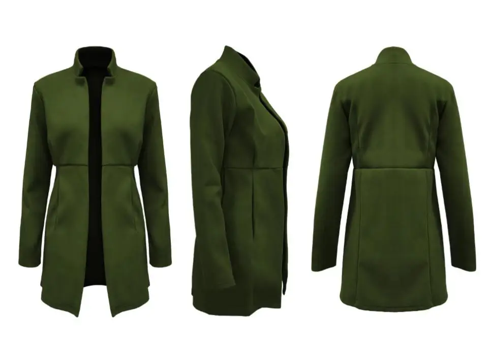 Women Woolen Coat 2025 Autumn Slim Fit Beige — feature 7