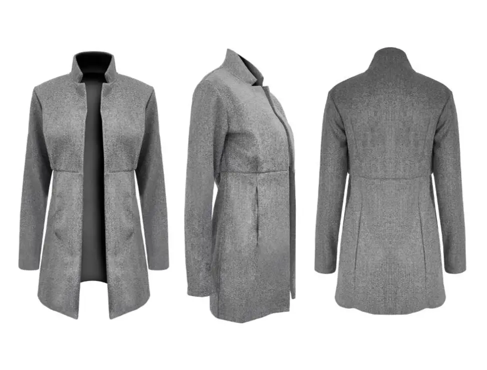 Women Woolen Coat 2025 Autumn Slim Fit Beige — feature 9