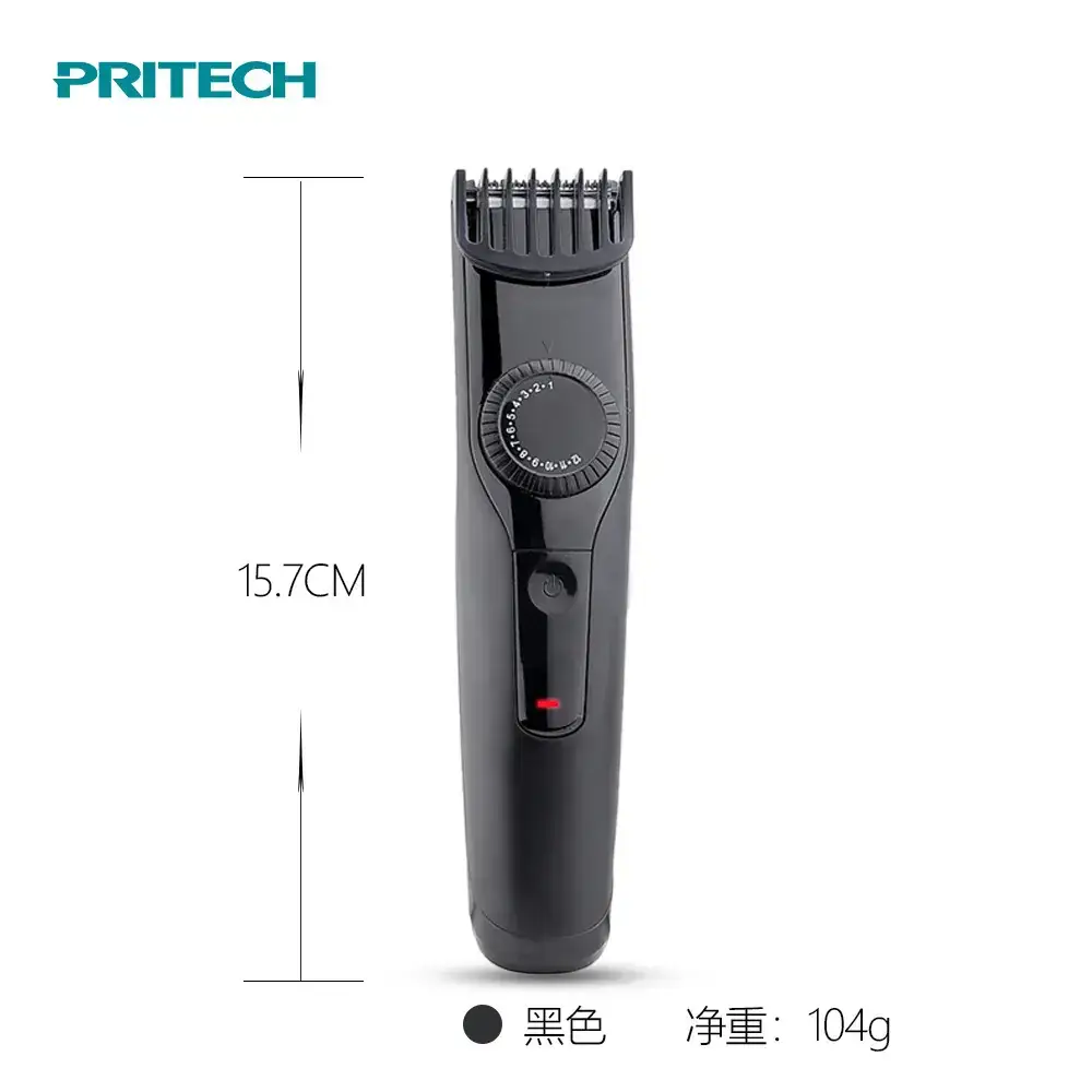 Pritech Black Hair Clipper 15.7cm Professional Salon - Image 4