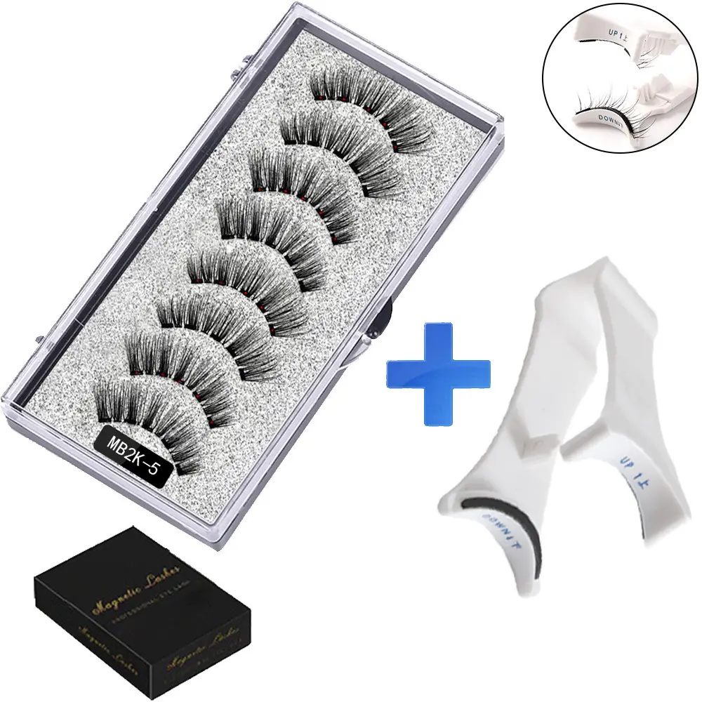 Magnetic False Eyelashes Set with Clip - Image 3