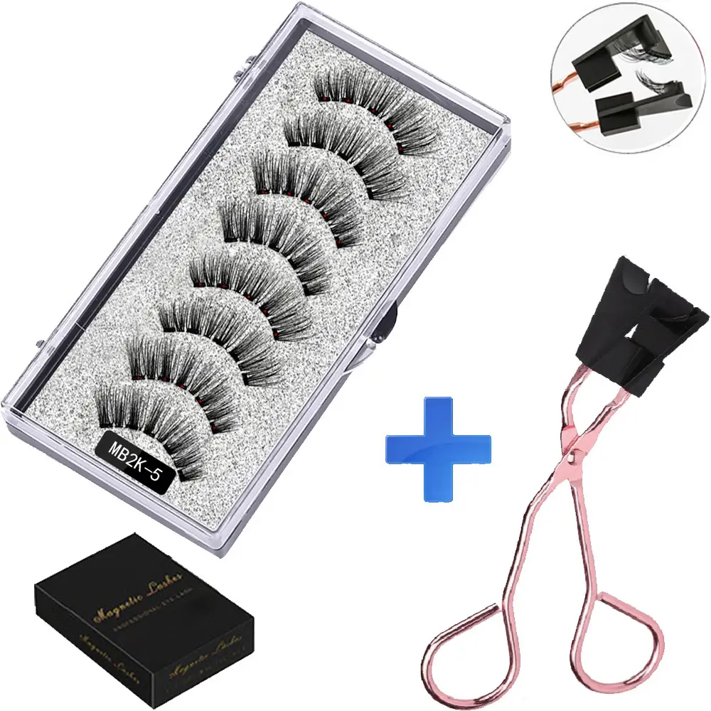 Magnetic False Eyelashes Set with Clip - Image 4