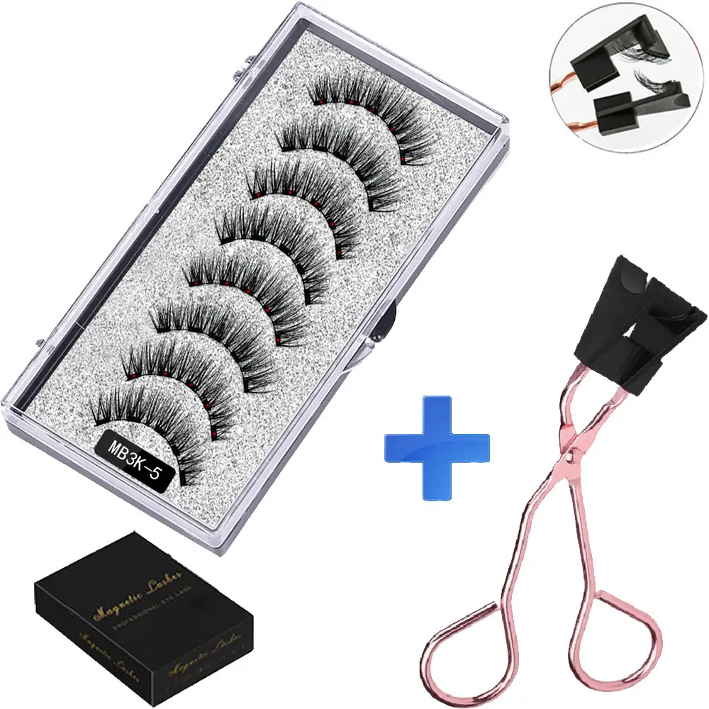 Magnetic False Eyelashes Set with Clip - Image 6