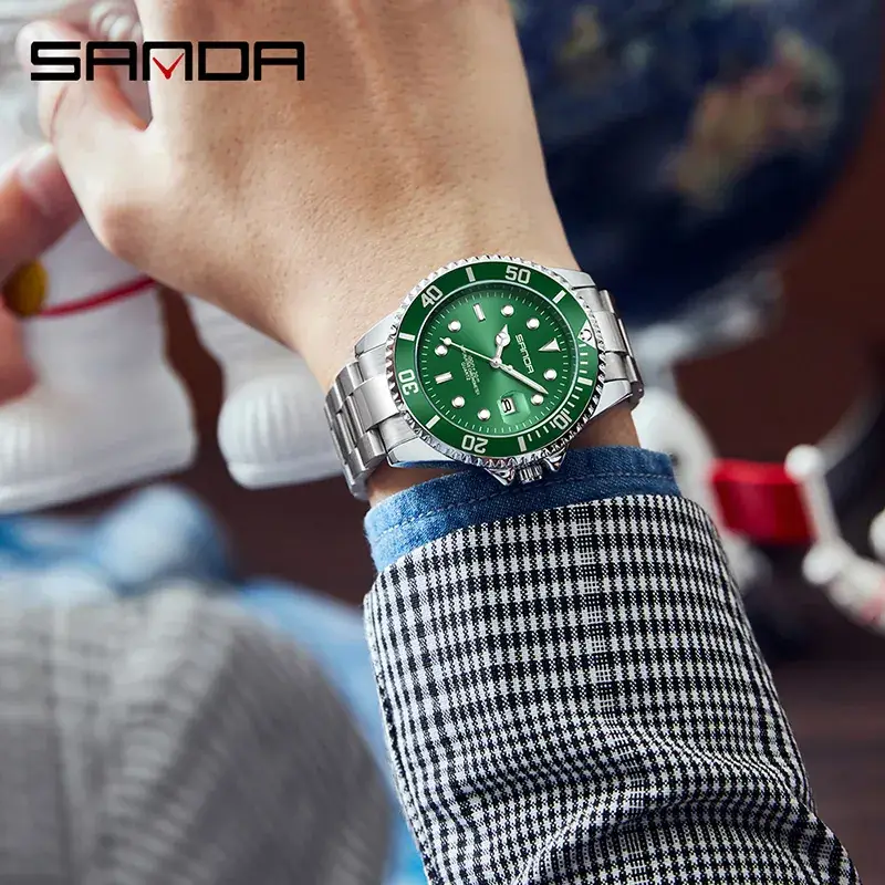Sanda Men's Stainless Steel Water Resistant Quartz Watch - Image 5