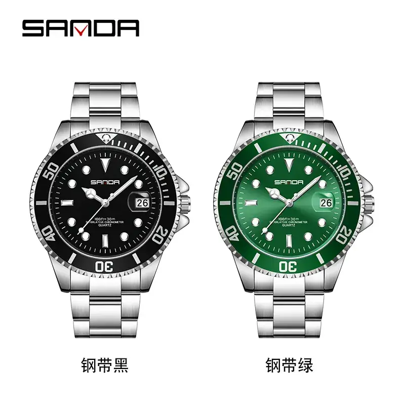 Sanda Men's Stainless Steel Water Resistant Quartz Watch - Image 6