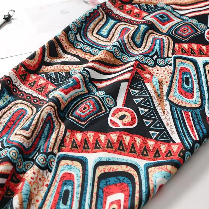 Women's Blue Leaf Digital Print Pencil Skirt Half Skirt Bodycon — feature 6