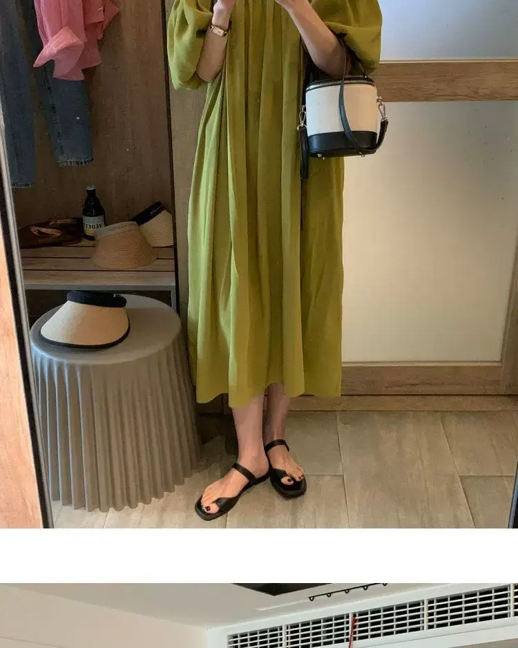 French Suspender Dress Women Off-Shoulder Green 2025 — feature 12