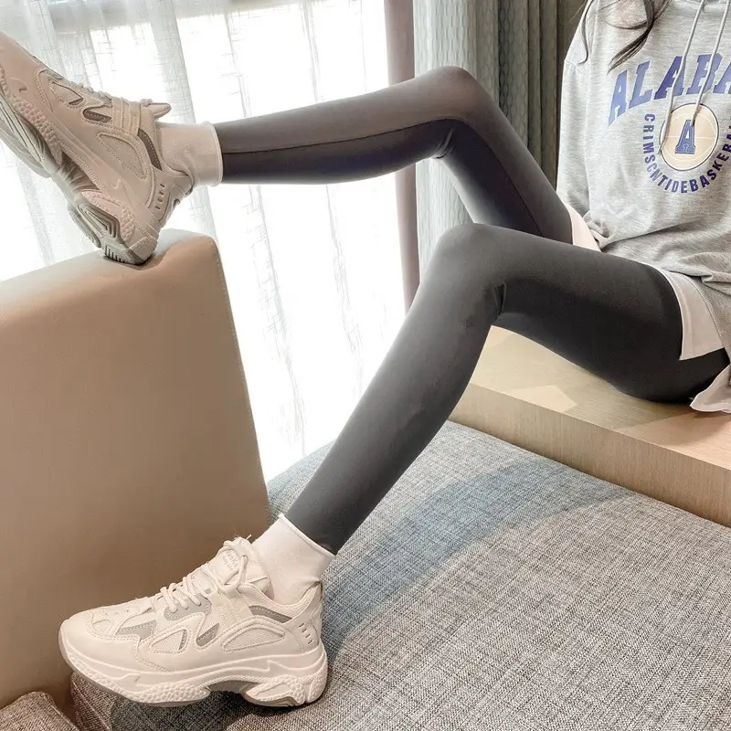 Black Shark Skin Leggings Women Spring Autumn 2023 - Image 2