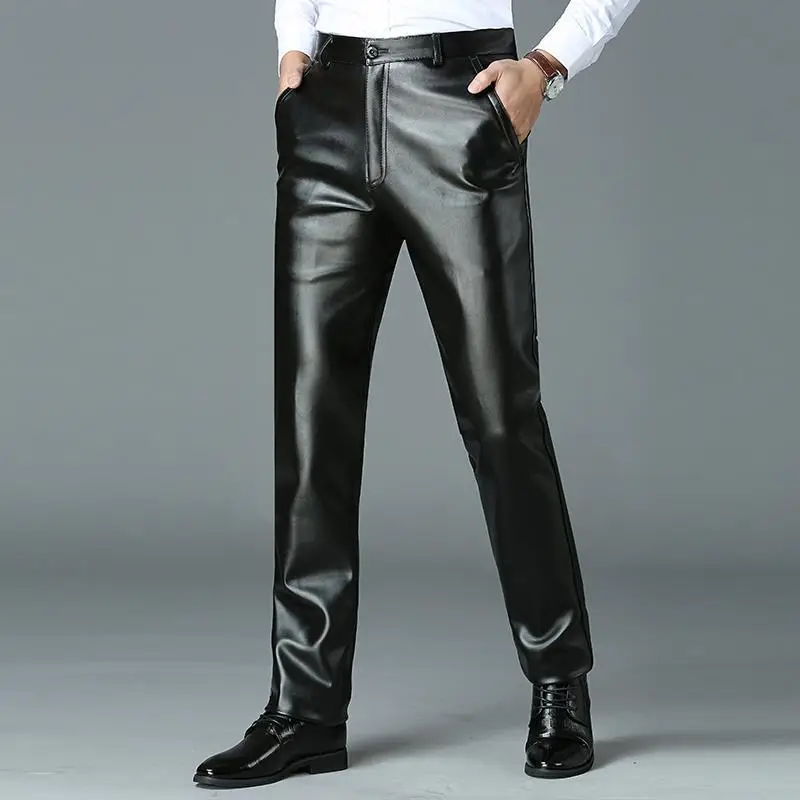 Men Velvet Trousers Brown White Cold Resistant Large - Image 2