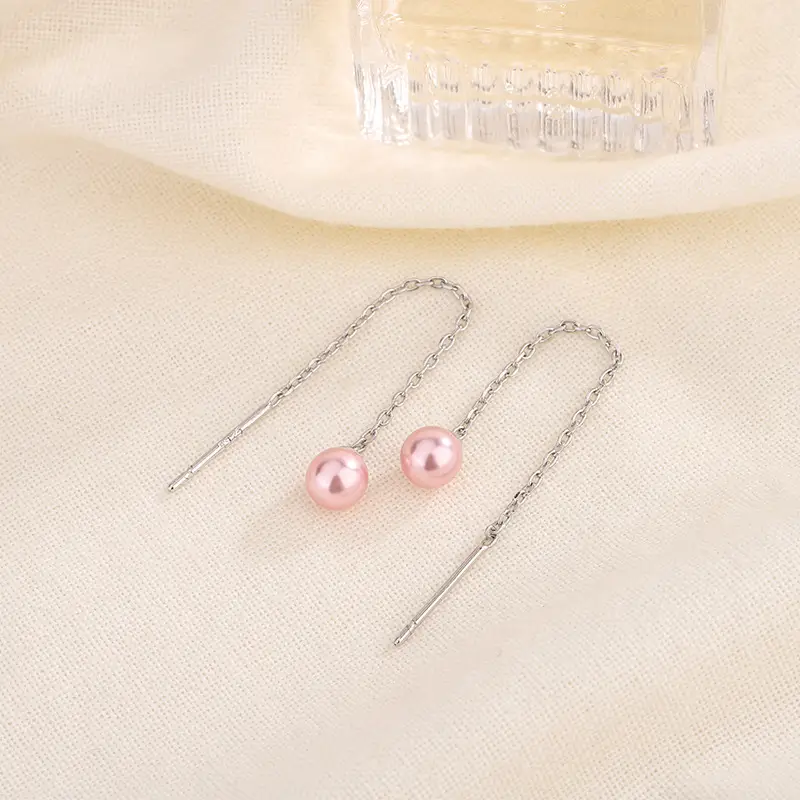 S925 Pearl Tassel Earrings for Women - Image 6