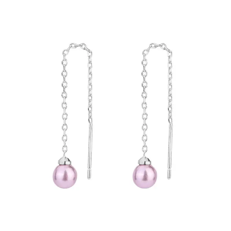S925 Pearl Tassel Earrings for Women - Image 8